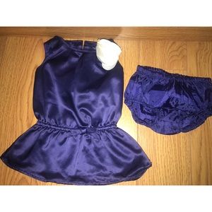 Navy blue shirt and navy blue underwear